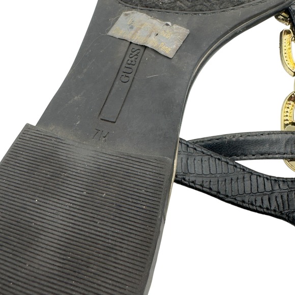 Guess Women's Black Leather Slingback Sandals Size 7M‎ - Picture 11 of 11